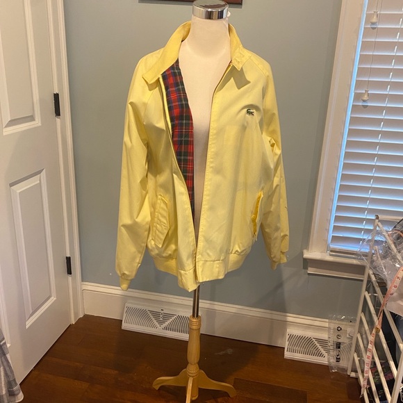 Lacoste Vintage Yellow Men’s Jacket with Plaid Accent - Picture 4 of 8